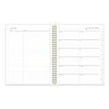 Life Note-It Leah Weekly/Monthly Notes Planner, Floral Artwork, 11 x 8.5, Gray/Pink/White Cover, 12-Month (Jan to Dec): 2025 (BLS139479)