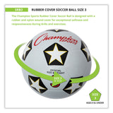 Champion Sports Rubber Sports Ball, For Soccer, No. 3 Size, White/Black (CSISRB3) Each