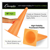 Champion Sports High Visibility Plastic Cones, 8" x 8" x 18" (CSITC18) Each