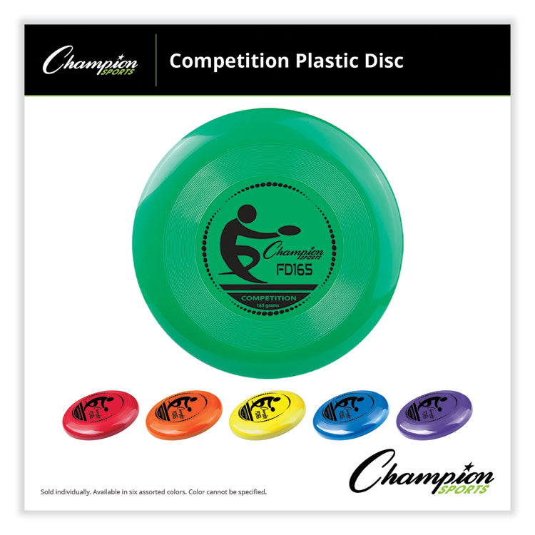 Champion Sports Competition Plastic Disc, 11" Diameter (CSIFD165) Each