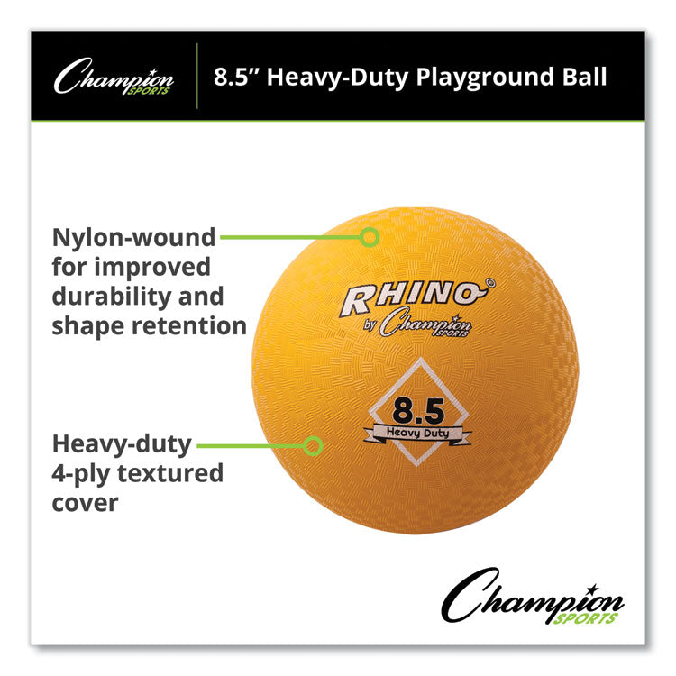 Champion Sports Heavy Duty Playground Ball, 8.5" Diameter, Yellow (CSIPG85HD)