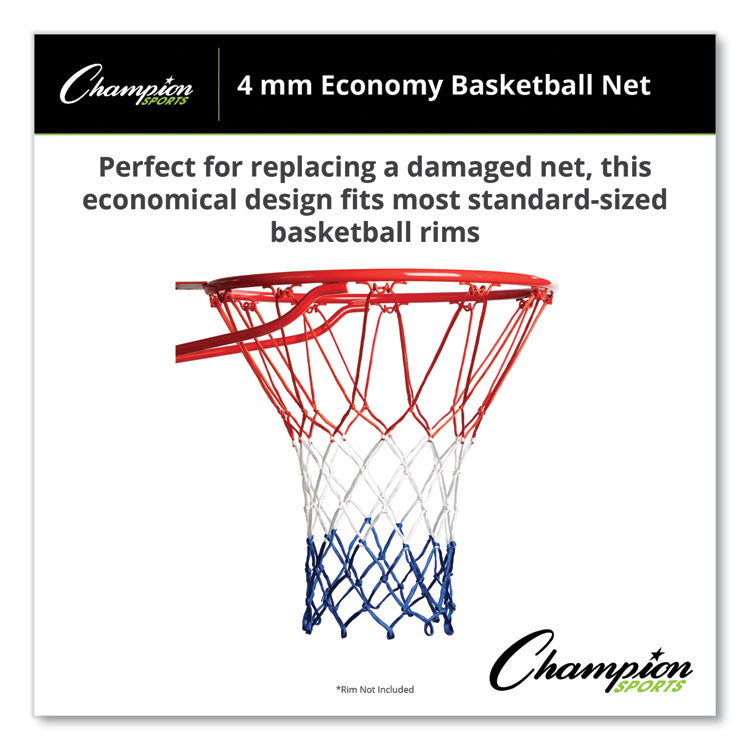 Champion Sports 4 mm Economy Basketball Net, 21 x 6 (CSI405) Each