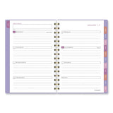 AT-A-GLANCE® Badge Geo Weekly/Monthly Planner, 8.5 x 6.38, Purple/White/Gold Cover, 13-Month (Jan to Jan): 2024 to 2025 (AAG1675G200)