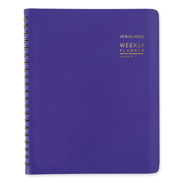 AT-A-GLANCE® Contemporary Weekly/Monthly Planner, 11.38 x 9, Purple Cover, 12-Month (Jan to Dec): 2024 (AAG70940X14)