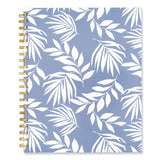AT-A-GLANCE® Elena Weekly/Monthly Planner, Palm Leaves Artwork, 11 x 9.25, Blue/White Cover, 12-Month (Jan to Dec): 2024 (AAG1680905)