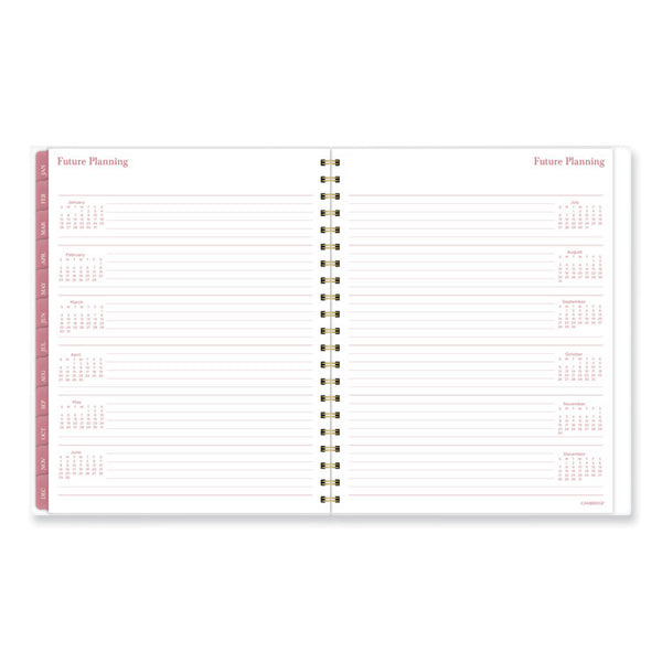 AT-A-GLANCE® Thicket Weekly/Monthly Planner, Floral Artwork, 11 x 9.25, Gray/Rose/Peach Cover, 12-Month (Jan to Dec): 2024 (AAG1681905)