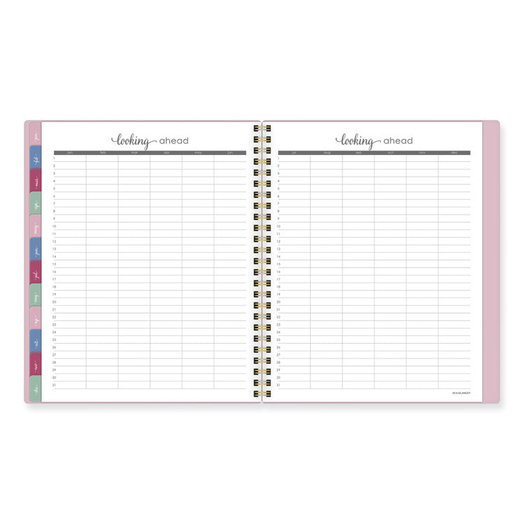 AT-A-GLANCE® Harmony Weekly/Monthly Poly Planner, 8.81 x 7.88, Pink Cover, 13-Month (Jan to Jan): 2024 to 2025 (AAG109980527)