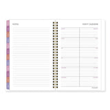 AT-A-GLANCE® Badge Floral Weekly/Monthly Planner, Floral Artwork, 8.5 x 6.38, White/Multicolor Cover, 13-Month (Jan to Jan): 2024 to 2025 (AAG1675F200)