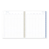 AT-A-GLANCE® Elena Weekly/Monthly Planner, Palm Leaves Artwork, 11 x 9.25, Blue/White Cover, 12-Month (Jan to Dec): 2024 (AAG1680905)