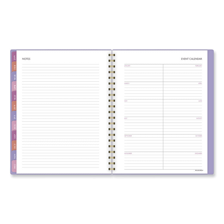 AT-A-GLANCE® Badge Geo Weekly/Monthly Planner, Geometric Artwork, 11 x 9.25, Purple/White/Gold Cover, 13-Month (Jan to Jan): 2024 to 2025 (AAG1675G905)