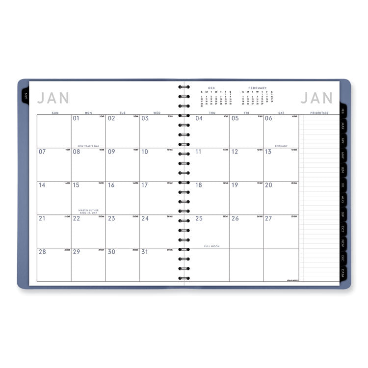 AT-A-GLANCE® Contemporary Weekly/Monthly Planner, 11.38 x 9, Slate Blue Cover, 12-Month (Jan to Dec): 2025 (AAG70940X20)