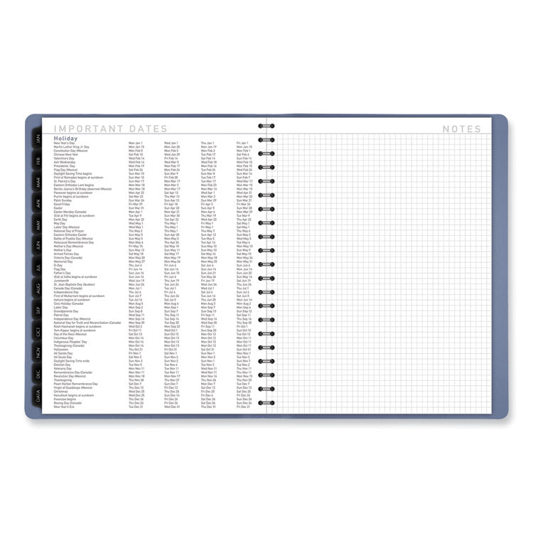 AT-A-GLANCE® Contemporary Weekly/Monthly Planner, 11.38 x 9, Slate Blue Cover, 12-Month (Jan to Dec): 2025 (AAG70940X20)