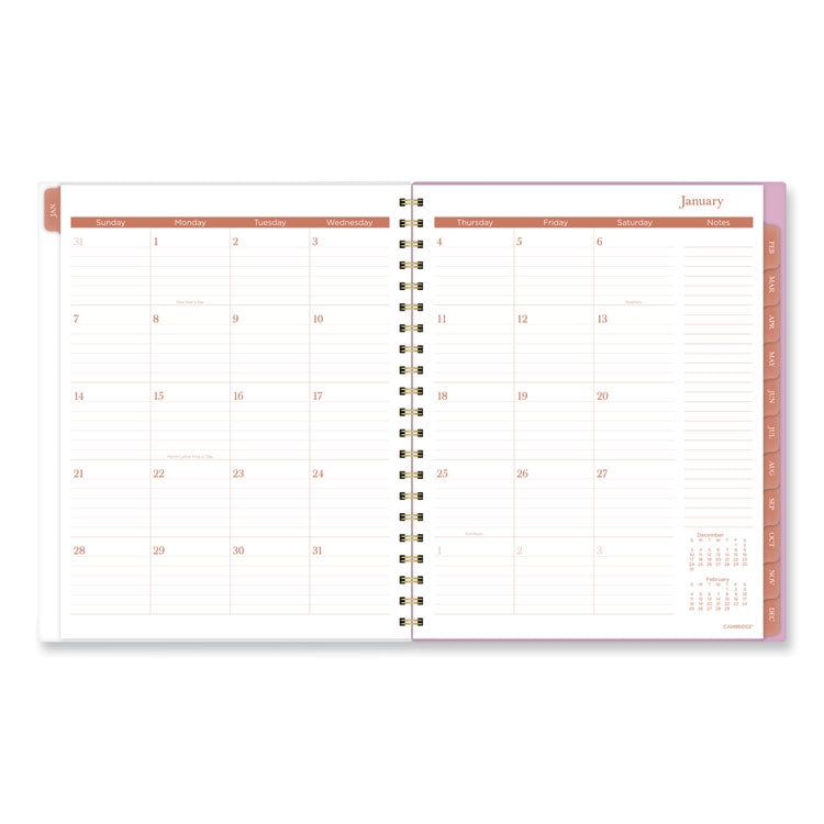 AT-A-GLANCE® Cher Weekly/Monthly Planner, Plaid Artwork, 11 x 9.25, Pink/Blue/Orange Cover, 12-Month (Jan to Dec): 2024 (AAG1676905)