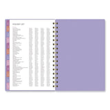 AT-A-GLANCE® Badge Geo Weekly/Monthly Planner, 8.5 x 6.38, Purple/White/Gold Cover, 13-Month (Jan to Jan): 2024 to 2025 (AAG1675G200)