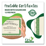 Geographics® Award Certificates, 8.5 x 11, Natural with Green Braided Border, 15/Pack (GEO49016) Each