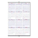 Brownline® Yearly Wall Calendar, 24 x 36, White/Blue Sheets, 12-Month (Jan to Dec): 2024 (REDC172212)