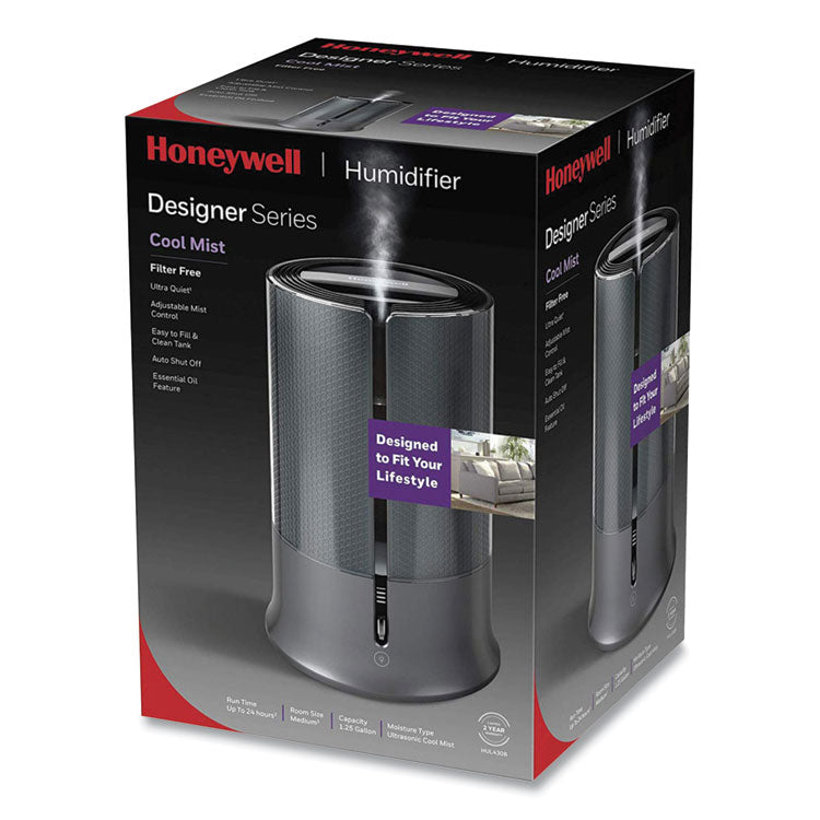 Honeywell Filter Free Ultrasonic Cool Mist Humidifier, 1.25 gal, 8.8 x 8.8 x 13.2, Black (HWLHUL430B) Each