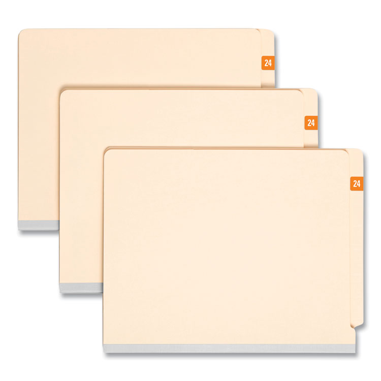 Smead™ Yearly End Tab File Folder Labels, 24, 0.5 x 1, Orange, 25/Sheet, 10 Sheets/Pack (SMD67924)