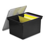 Storex Tote with Comfort Edges, Legal/Letter, 13.9" x 18.3" x 10.6", Black, 4/Carton (STX61528U04C) Case of 4