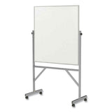 Ghent Reversible Magnetic Porcelain Whiteboard with Satin Aluminum Frame and Stand, 36 x 48, White Surface, Ships in 7-10 Bus Days (GHEARM1M143) Each