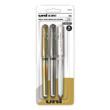 uniball® Impact Bold Gel Pen, Stick, Bold 1 mm, Assorted Marvelous Metallics Ink and Barrel Colors, 3/Pack (UBC1919997) Set of 3