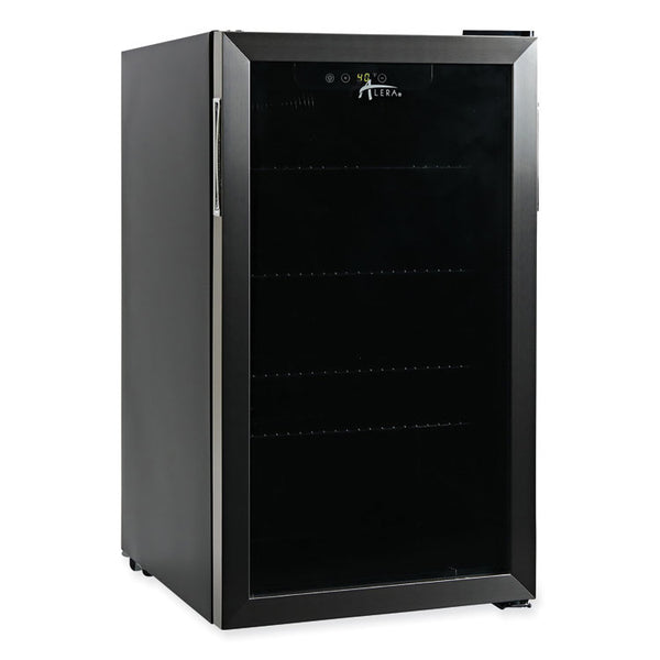 Alera™ 3.4 Cu. Ft. Beverage Cooler, Stainless Steel/Black (ALERFBC34)