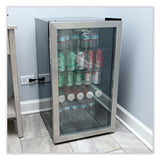 Alera™ 3.4 Cu. Ft. Beverage Cooler, Stainless Steel/Black (ALERFBC34)