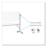 Ghent Reversible Magnetic Porcelain Whiteboard with Satin Aluminum Frame and Stand, 36 x 48, White Surface, Ships in 7-10 Bus Days (GHEARM1M143) Each