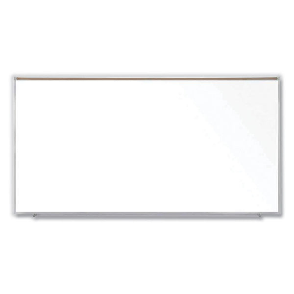 Ghent Magnetic Porcelain Whiteboard with Satin Aluminum Frame and Map Rail, 120.59 x 60.47, White Surface, Ships in 7-10 Bus Days (GHEM1P5101M)