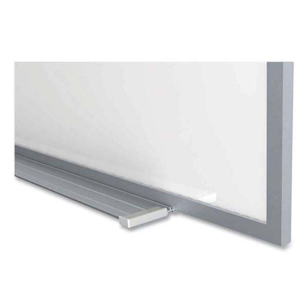 Ghent Magnetic Porcelain Whiteboard with Satin Aluminum Frame and Map Rail, 120.59 x 60.47, White Surface, Ships in 7-10 Bus Days (GHEM1P5101M)