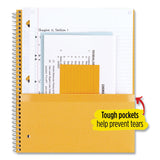Five Star® Wirebound Notebook with Two Pockets, 1-Subject, Medium/College Rule, Assorted Cover Color, (100) 11 x 8.5 Sheets, 3/Pack (MEA820188) Pack of 3