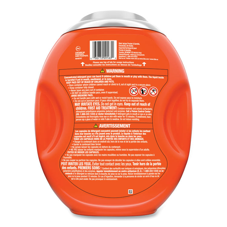 Tide® Hygienic Clean Heavy 10x Duty Power Pods, Original Scent, 76 oz Tub, 45 Pods, 4/Carton (PGC09163) Case of 4