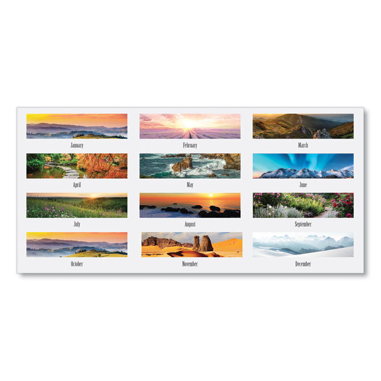 House of Doolittle™ Earthscapes Recycled Monthly Desk Pad Calendar, Motivational Photos, 22 x 17, Blue Binding/Corners, 12-Month (Jan-Dec): 2026 (HOD175) Each