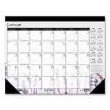 House of Doolittle™ Recycled Desk Pad Calendar, Wild Flowers Artwork, 22 x 17, White Sheets, Black Binding/Corners,12-Month (Jan-Dec): 2026 (HOD197) Each
