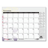 House of Doolittle™ Recycled Desk Pad Calendar, Wild Flowers Artwork, 22 x 17, White Sheets, Black Binding/Corners,12-Month (Jan-Dec): 2026 (HOD197) Each