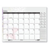 House of Doolittle™ Recycled Desk Pad Calendar, Wild Flowers Artwork, 22 x 17, White Sheets, Black Binding/Corners,12-Month (Jan-Dec): 2026 (HOD197) Each