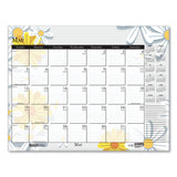 House of Doolittle™ Recycled Desk Pad Calendar, Wild Flowers Artwork, 22 x 17, White Sheets, Black Binding/Corners,12-Month (Jan-Dec): 2026 (HOD197) Each