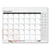 House of Doolittle™ Recycled Desk Pad Calendar, Wild Flowers Artwork, 22 x 17, White Sheets, Black Binding/Corners,12-Month (Jan-Dec): 2026 (HOD197) Each
