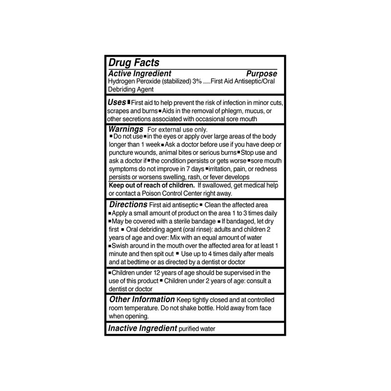 McKesson Brand Antiseptic Hydrogen Peroxide Topical Liquid 4 oz. Bottle (141564_EA) 1/EA
