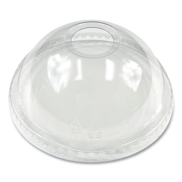 Boardwalk® PET Cold Cup Dome Lids, Fits 9 oz to 12 oz PET Cups, Clear, 100/Pack (BWKPET912DOMEPK)