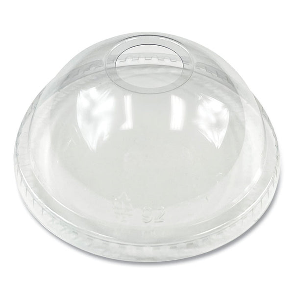 Boardwalk® PET Cold Cup Dome Lids, Fits 9 oz to 12 oz PET Cups, Clear, 100/Pack (BWKPET912DOMEPK) Pack of 100