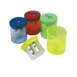 The Pencil Grip™ Eisen Sharpeners. Two-Hole, 1.5 x 1.75, Assorted Colors, 12/Pack (TPGESN51312) Box of 12