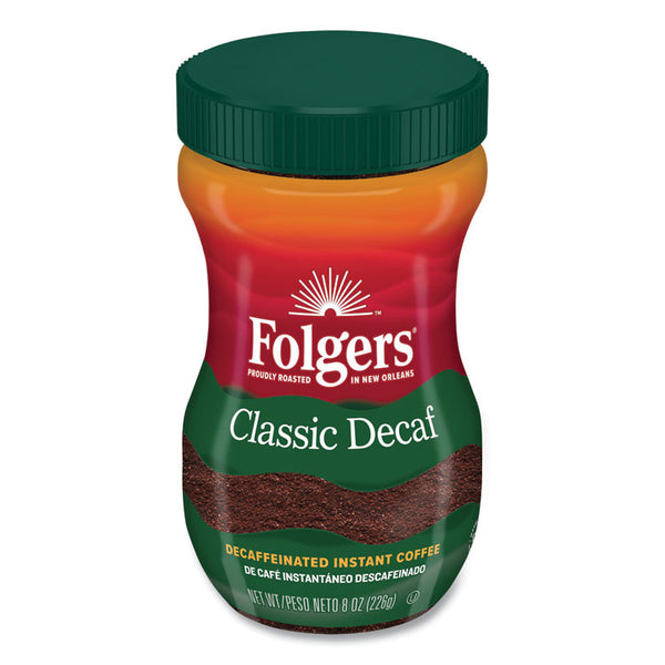 Folgers® Instant Coffee Crystals, Classic Decaf, 8 oz (FOL20630) Each