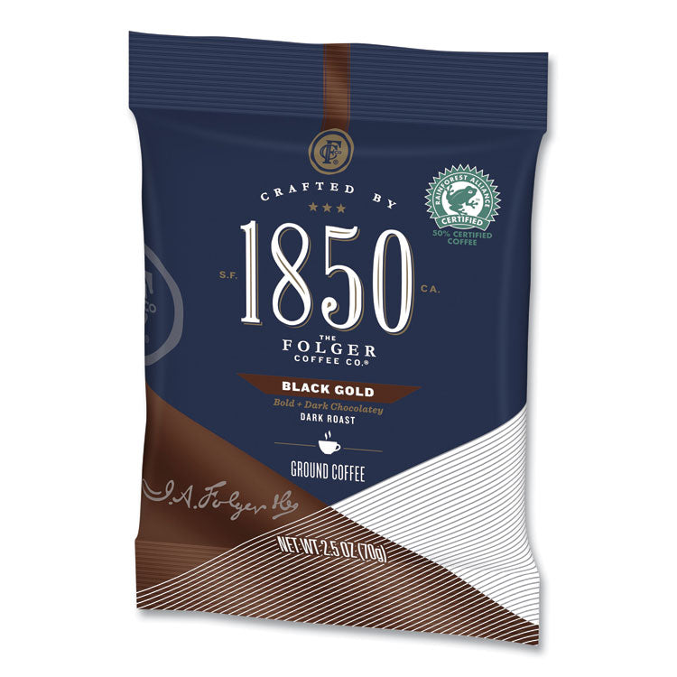 1850 Coffee Fraction Packs, Black Gold, Dark Roast, 2.5 oz Pack, 24 Packs/Carton (FOL21512) Case of 24