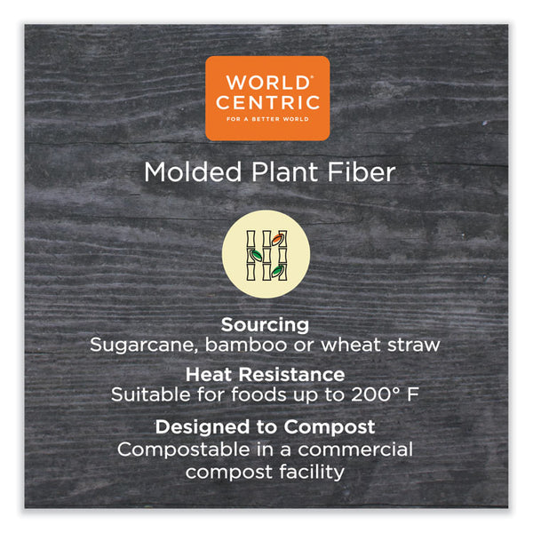 World Centric® Fiber Bowls, Burrito Bowl, 32 oz, 9.7 x 5.3 x 1.6, Natural, Paper, 300/Carton (WORBOSCUBBLFP) Case of 300
