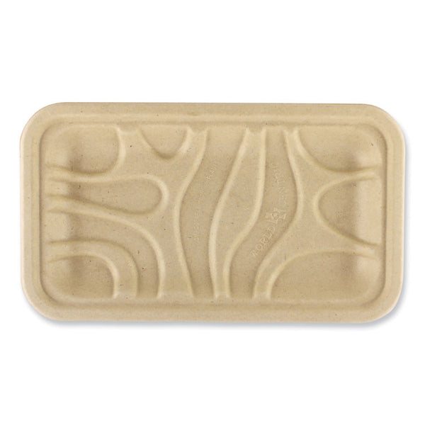 World Centric® Fiber Trays, 4.8 x 8.3 x 0.7, Natural, Paper, 500/Carton (WORTRSC17SLFS) Case of 500