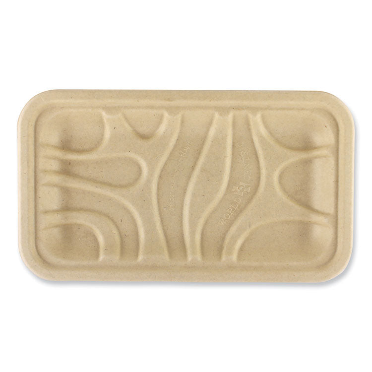 World Centric® Fiber Trays, 4.8 x 8.3 x 0.7, Natural, Paper, 500/Carton (WORTRSC17SLFS) Case of 500