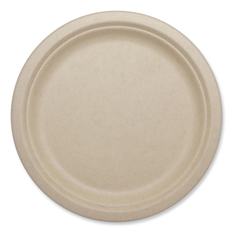 World Centric® Fiber Plates, Plate, 10.1" Diameter, Natural, 800/Carton (WORPLSCU10LFP)