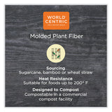 World Centric® Fiber Hinged Containers, 3-Compartments, 7 x 8.3 x 3.2, Natural, Paper, 300/Carton (WORTOSCU853LFP) Case of 300