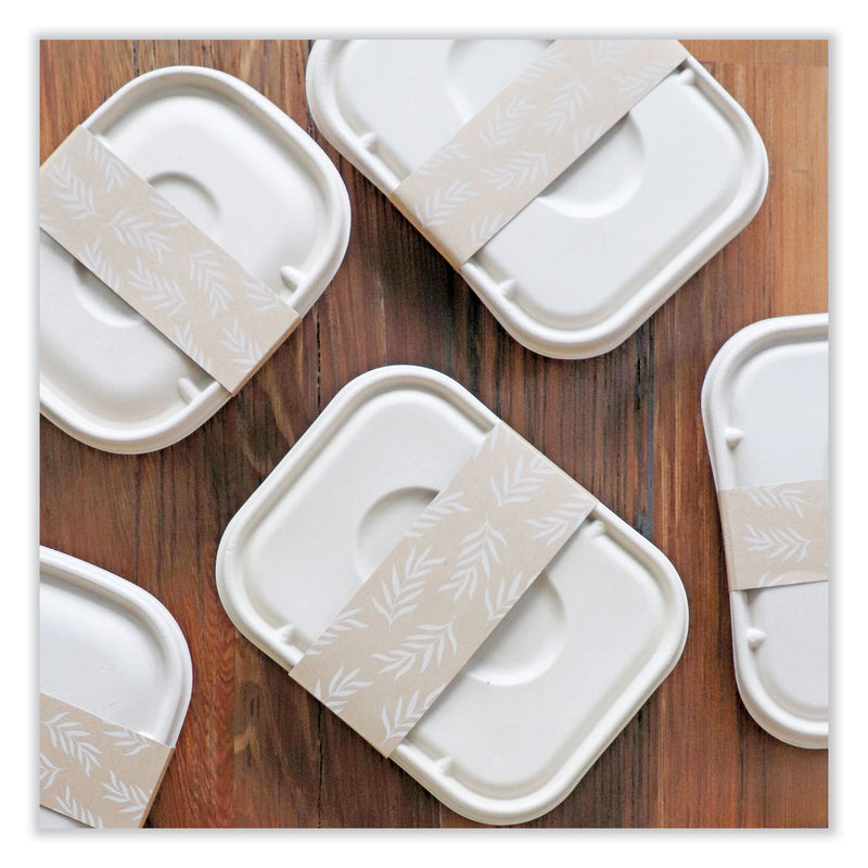 World Centric Fiber Containers, 60 oz, 7.5 x 9.8 x 2.7, Natural, Paper, 400/Carton (WORTRSC60LFP) Case of 400